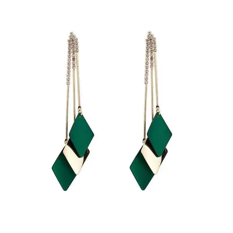 

2021 new geometric luxury high-grade temperament goddess model exaggerated big earrings personality fashion jewelry