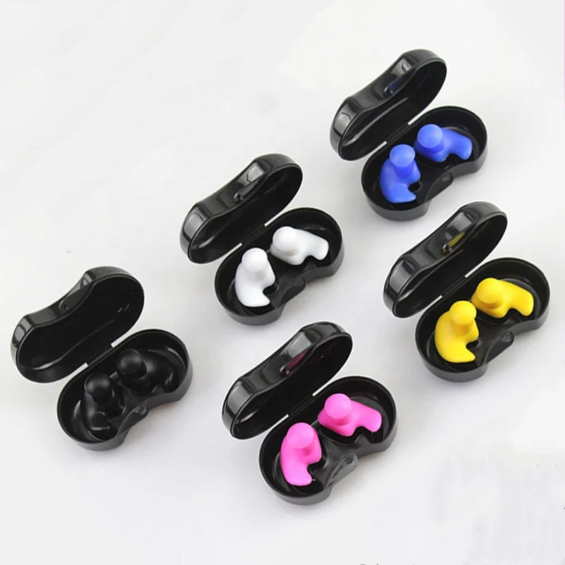 

2022 Professional swimming ear plugs waterproof silicone earplugs with case