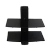 Universal glass panel floating bracket DVD AV component wall mount shelf with cable management system