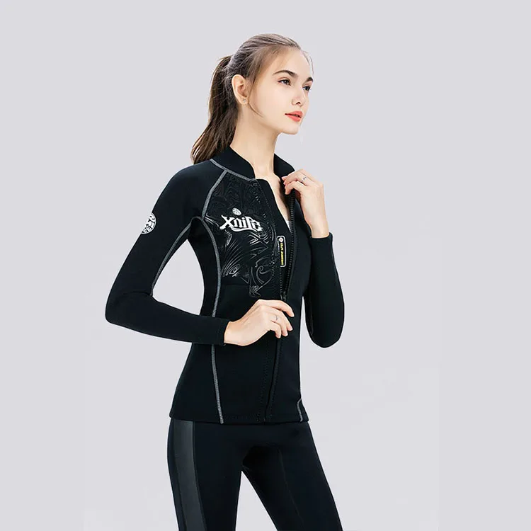 

China manufacturer surf wetsuit Custom rubber neoprene latex diving scuba suit, Black