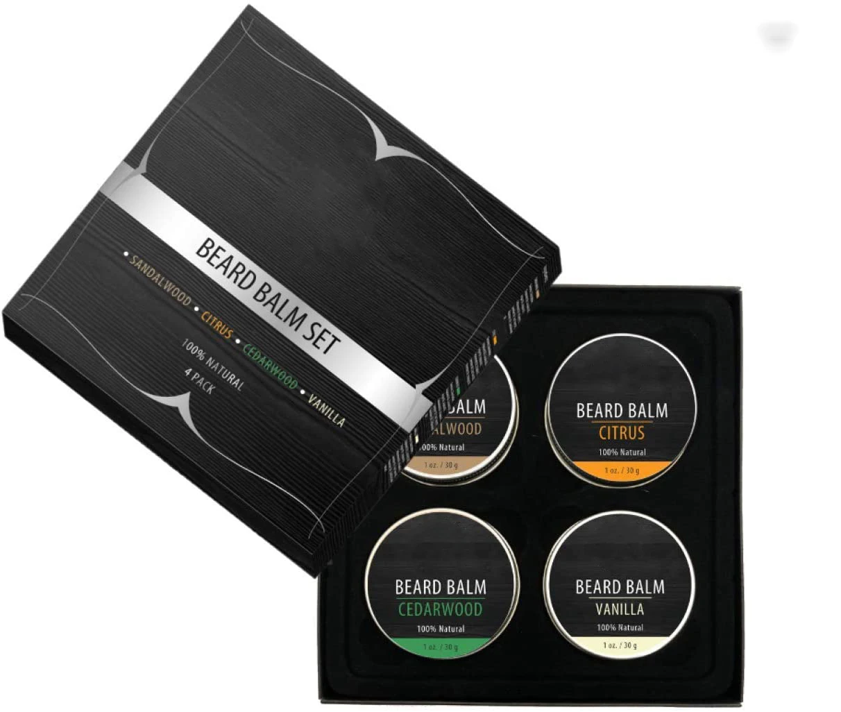 

Custom premium Organic flavored Beard Balm - Natural Citrus Sandalwood Vanilla Scents for Men