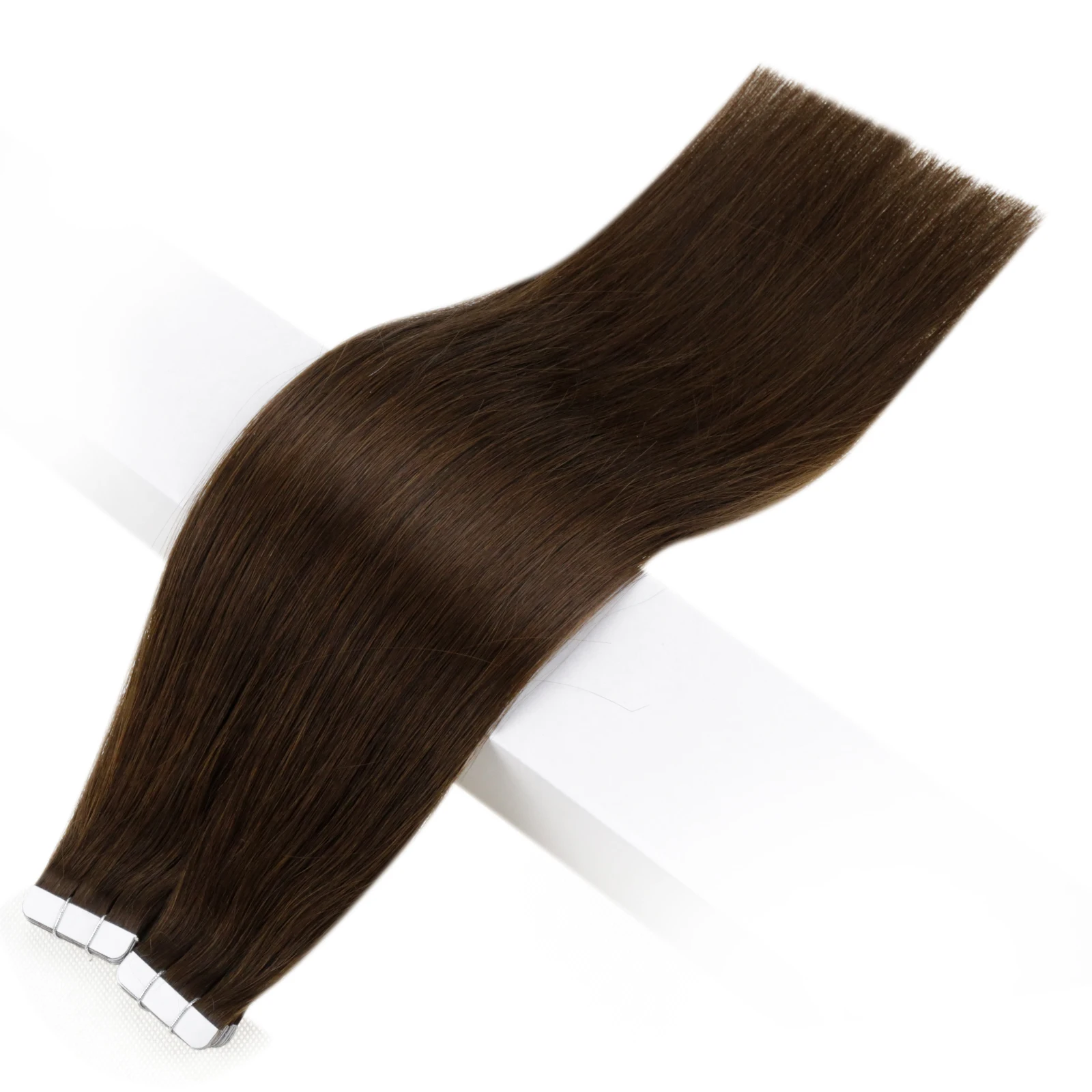 

Moresoo Chocolate Brown Remy Hair Extensions Tape in Human Hair Chocolate Straight Skin Weft Remy Tape in Human Hair Extension