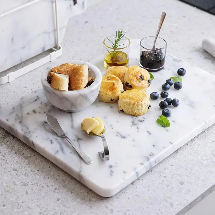 

Marble Chopping Board Chocolate Tempering Board Plate kitchen accessories, White