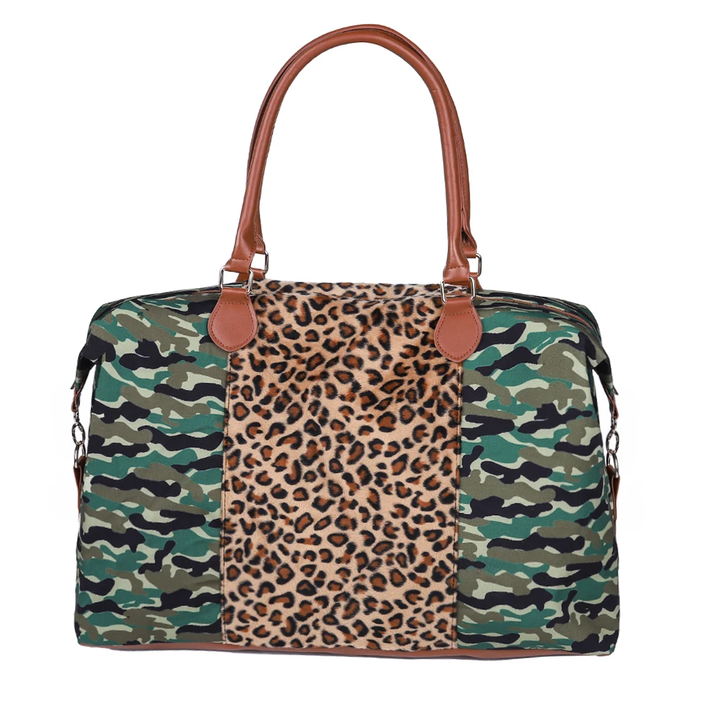 

Hot Sale Personalized Large Capacity Western Patchwork Camouflage Weekend Overnight Bags, Customized