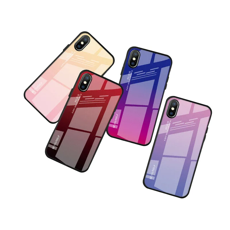 

Factory Wholesale High-quality Tempered Glass Mobile Phone Case, for Iphone12/Samsung/Huawei Luxury Protection Case Cover