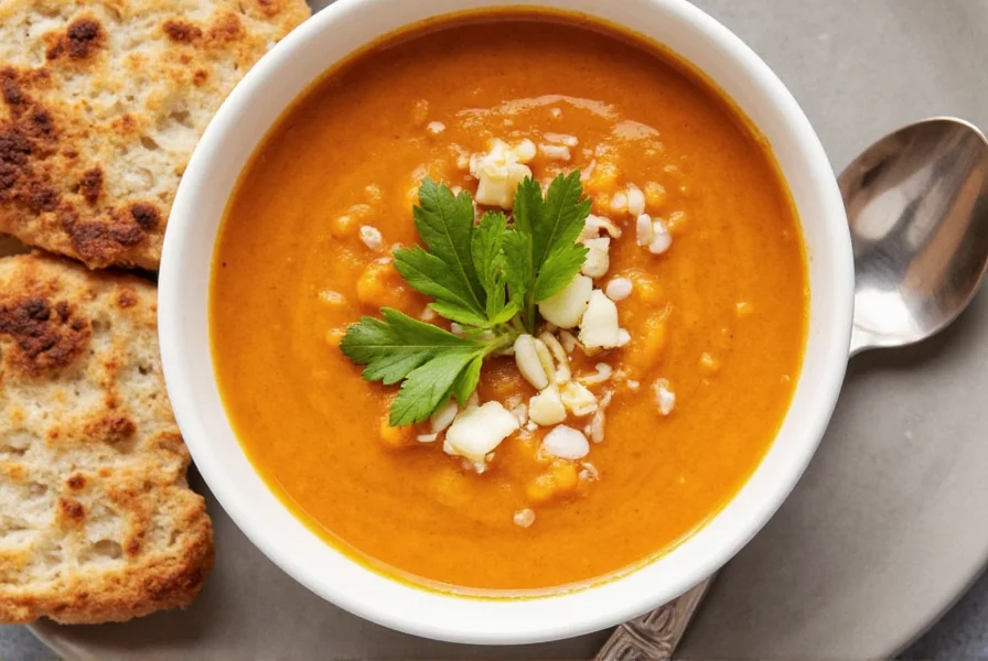 Serving Moroccan Carrot Soup