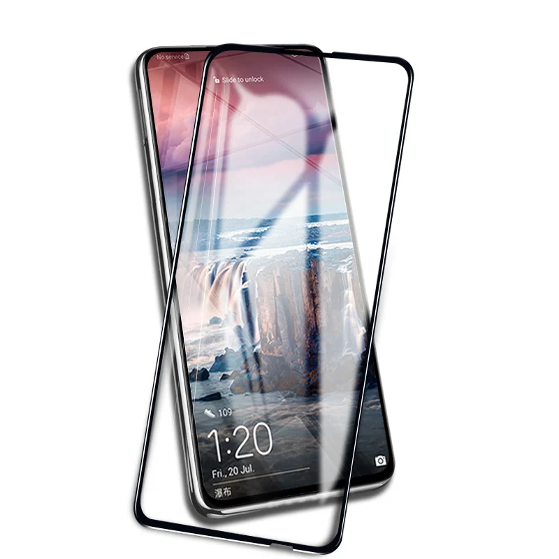 

9H 0.3MM Complete coverage seismic Prevent scratches fingerprint Toughened glass Screen protection film for huawei y9 prime 2019