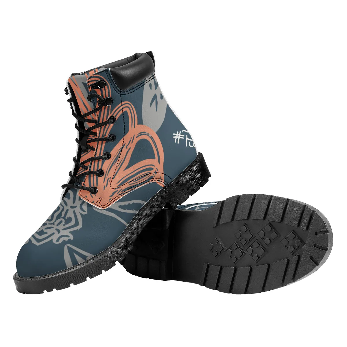 

100% Vegan leather Material Unisex All season Boots Customize Lace-up Tennis Walking Shoes Custom Printing Low Price Women wear, As shown on the picture or customized