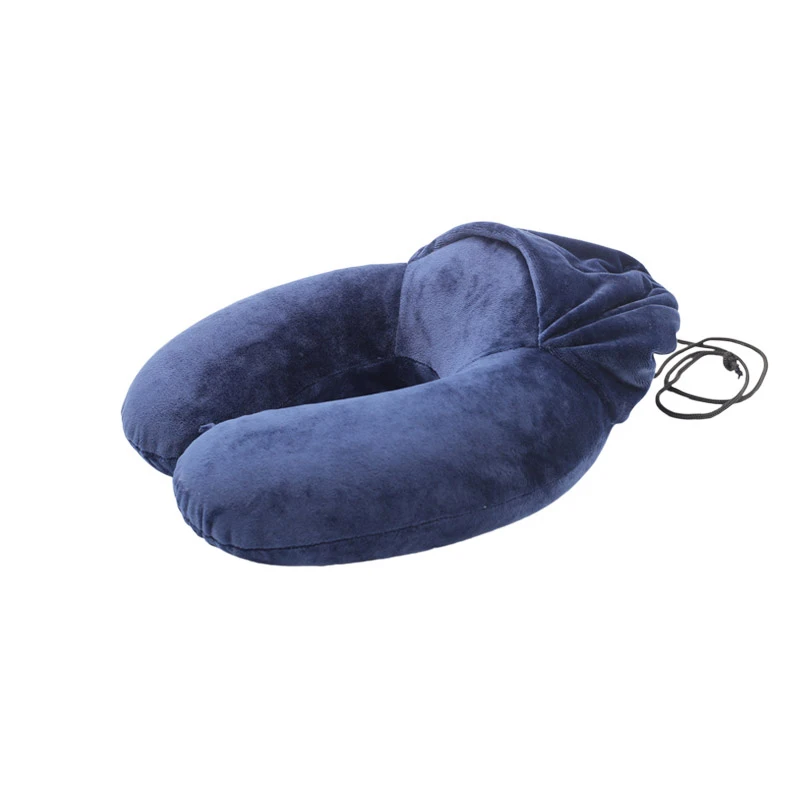 

OEM High Quality Foldable Travel Pillow Wholesale neck pillows For Office Hooded memory foam neck protection travel pillow