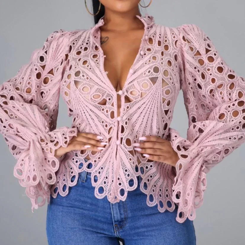 

2021 New Arrivals Long Puff Sleeve Fall Sexy Pink Cropped Top Wholesale Cute Crop Tops For Women Blouses Ladies Elegant Shirts, White,yellow,black,pink,red