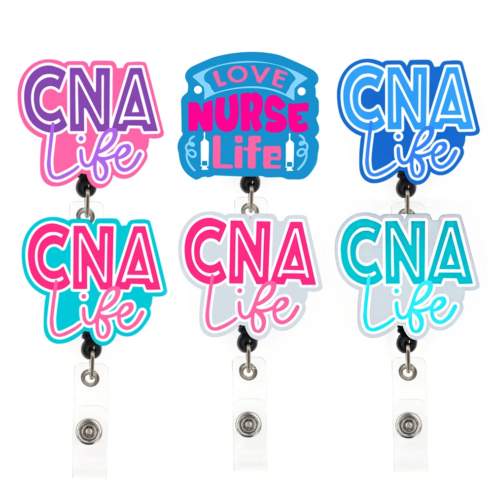 

Medical Series Nursing Accessories CNA Life Badge Reel T shirt CNA Nurse Scrub Life ID holder For CNA Nurse