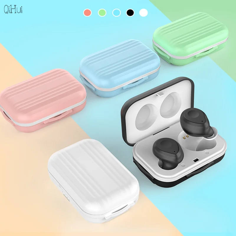 

Private Sport Gaming Hand Free Earphone In Ear Wireless headphones Blue tooth, White