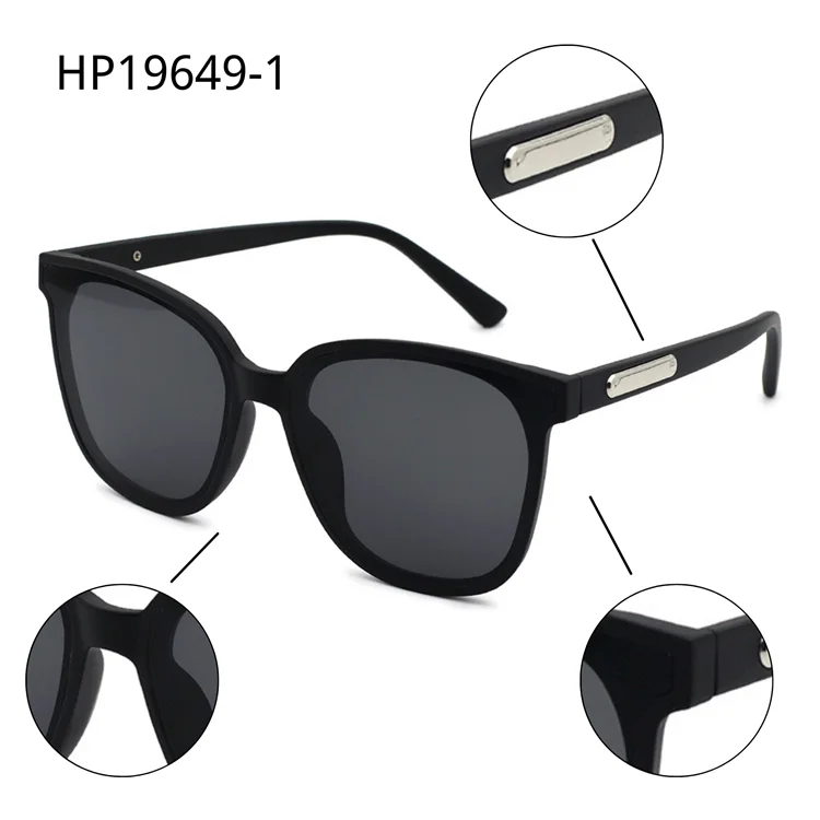 

VIFF HP19649 Retro Oversized Matte Frame Sun Glasses Vintage Metal Ornament Designer Sunglasses