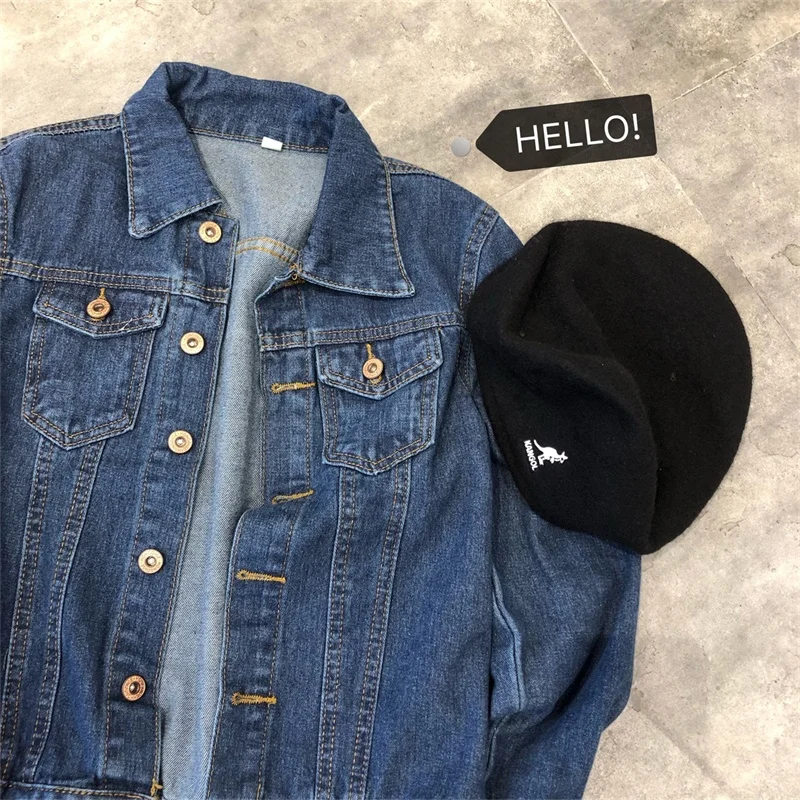 Guangzhou Oem Custom Denim Wholesale Jacket Woman Lady Baggy Jean Coat