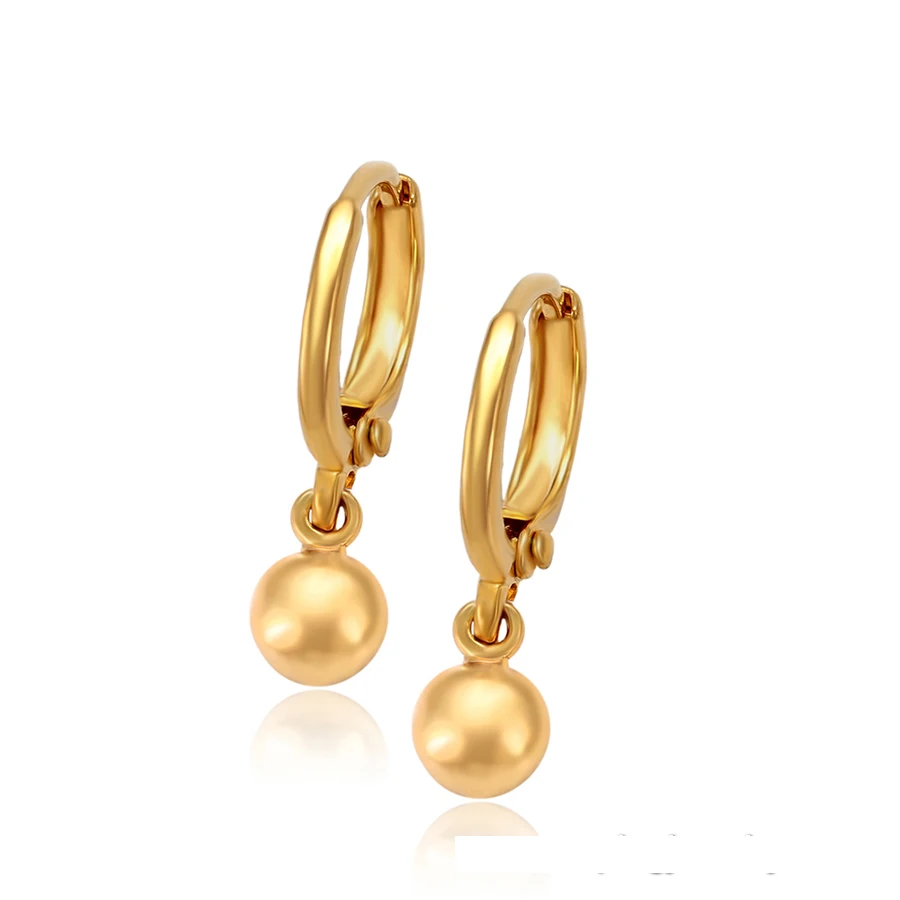 

98945 Xuping fashion jewelry 24k gold plated ball shape drop women's earring