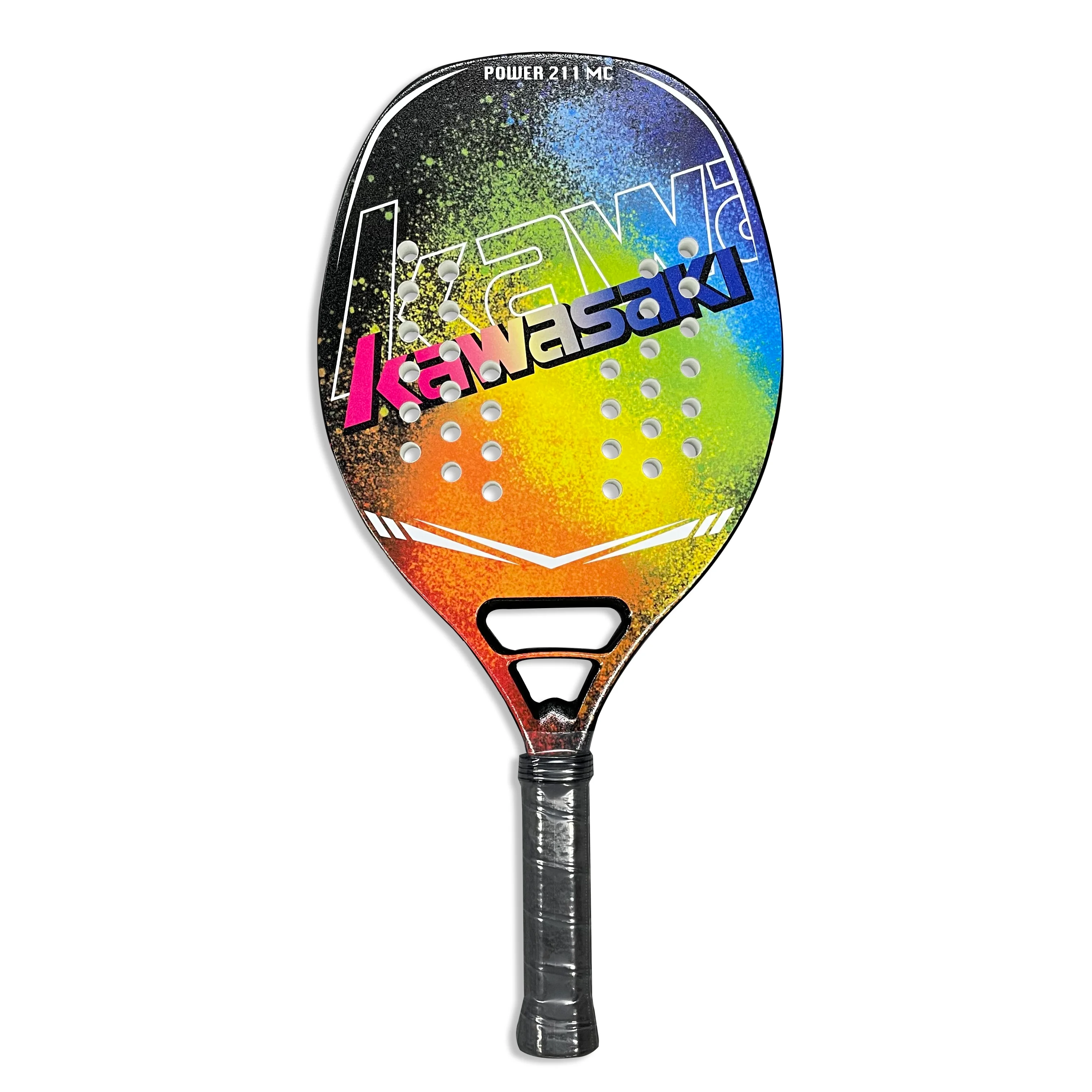 

Kawasaki Carbon Beach Tennis Racket Professional Paddle Racquete Beach Tennis Raquete De Tenis Raqueta, Black,white