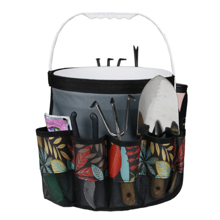 

Factory Sale New Printed Oxford Outdoor Garden Tools Carry Bucket Storage Bags ZGJ-0405