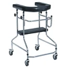 Hospital Steel Chrome frame moving walker for the elderly