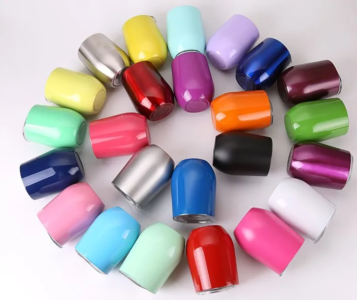 

2019 Hot Selling Double Wall 304 Stainless Steel Stemless Wine Tumbler with Lid Wholesale, Customized color
