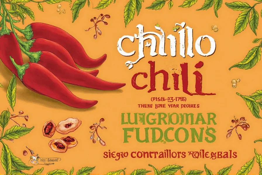 Kitchen Scene with Various Spices Including Guajillo Chili