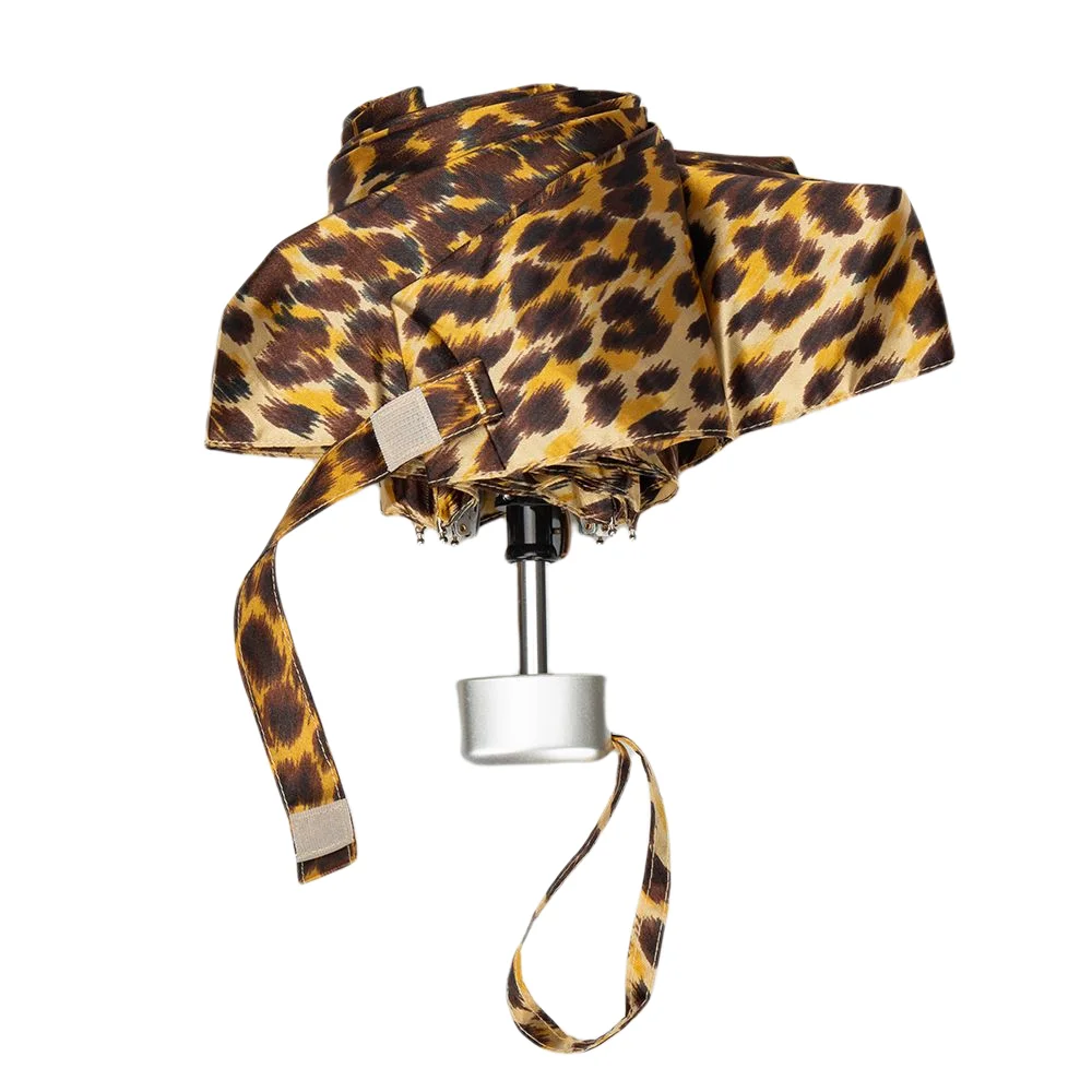 

Leopard prints 3 Folding Stylish Lady Mini Cheap Windproof Rain Pocket Umbrella, Customized