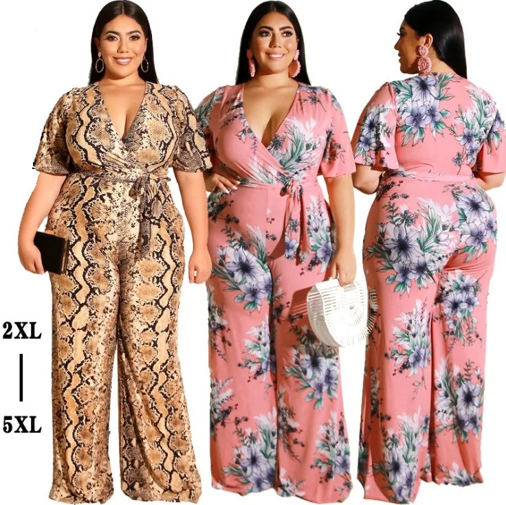 

Sexy Net Bodycon High Fashion Womens Clothing Jumpsuit Plus Size For Fat Women