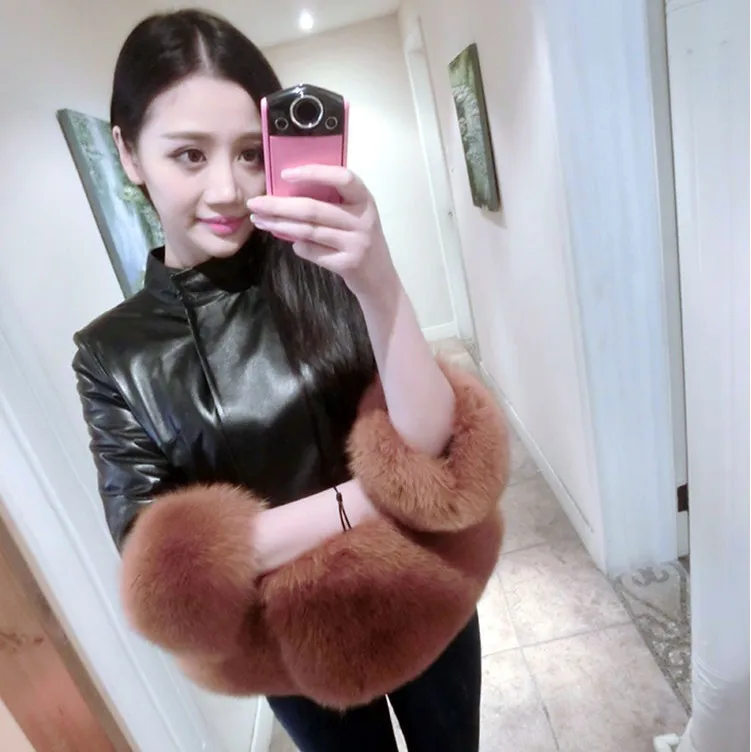 

2020 New Arrivals fashion faux for fur pu leather women ladies coat, Picture showns