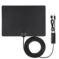 

Amazon High quality tv indoor antenna 60 80Miles Amplified HD Digital Indoor Adapter Coax Cable TV Antenna with SMA Connector