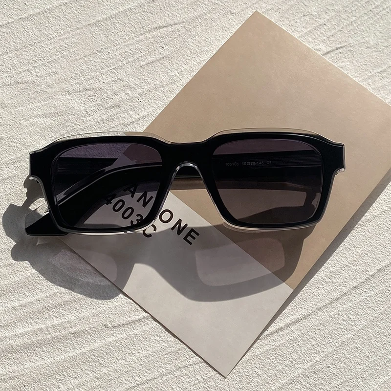 

Vintage Design Unisex Biodegradable Square Thick Bevel BIO ECO Acetate Shades Sun Glasses Sunglasses