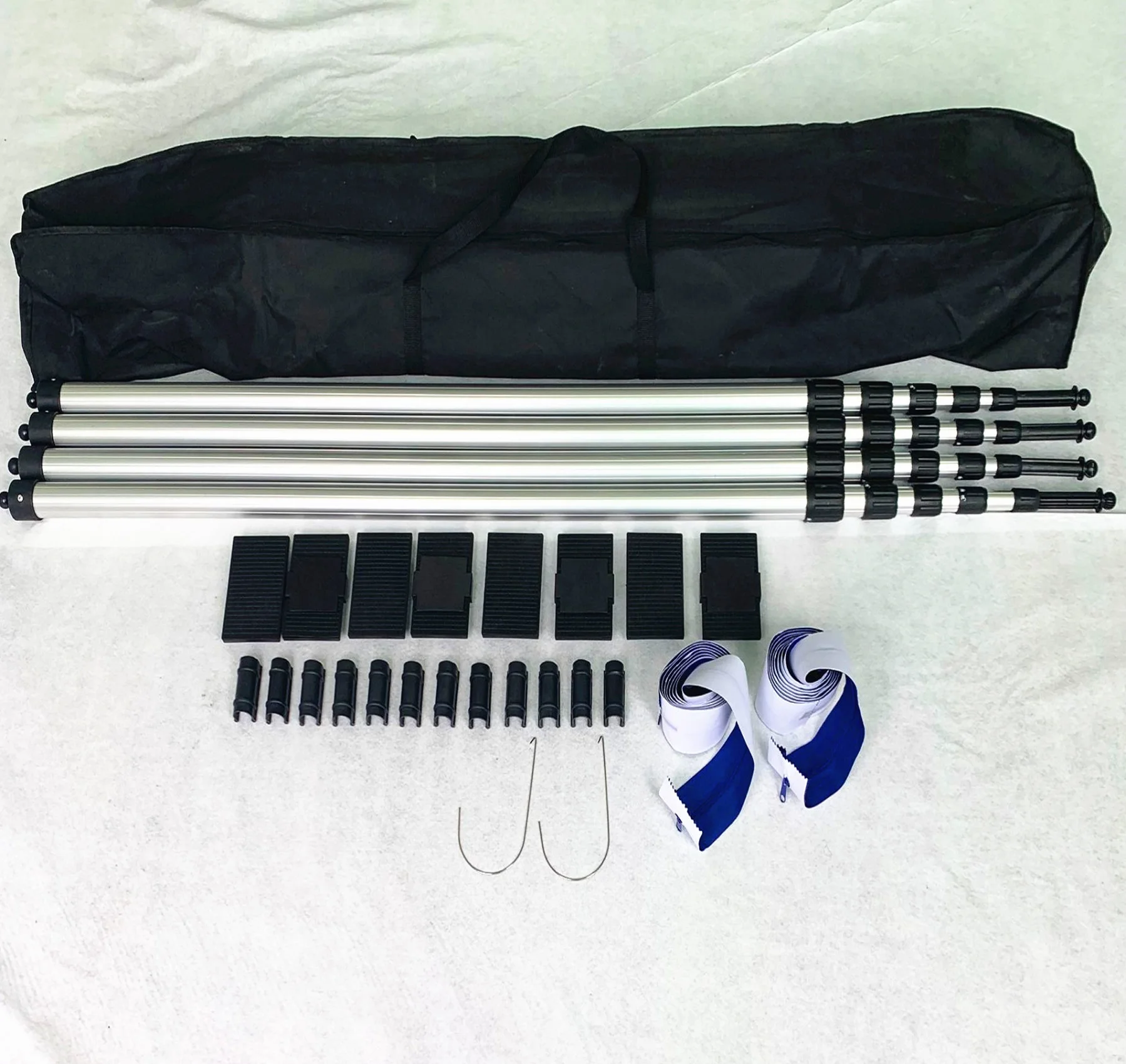 

4pcs 12ft 3.9m/20ft 6M poles Dust Barrier System with adhesive zipper and clips in Carrying bag