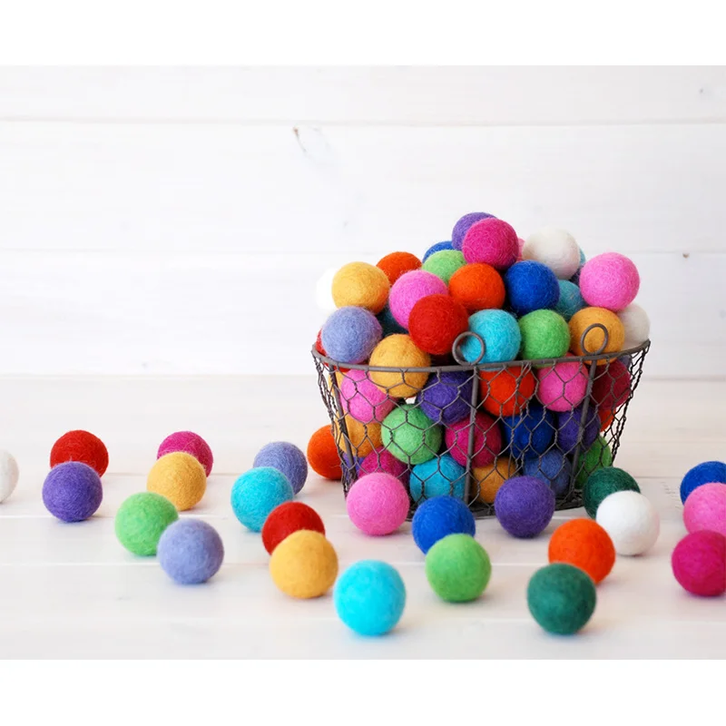 eco-friendly products wool color felt balls