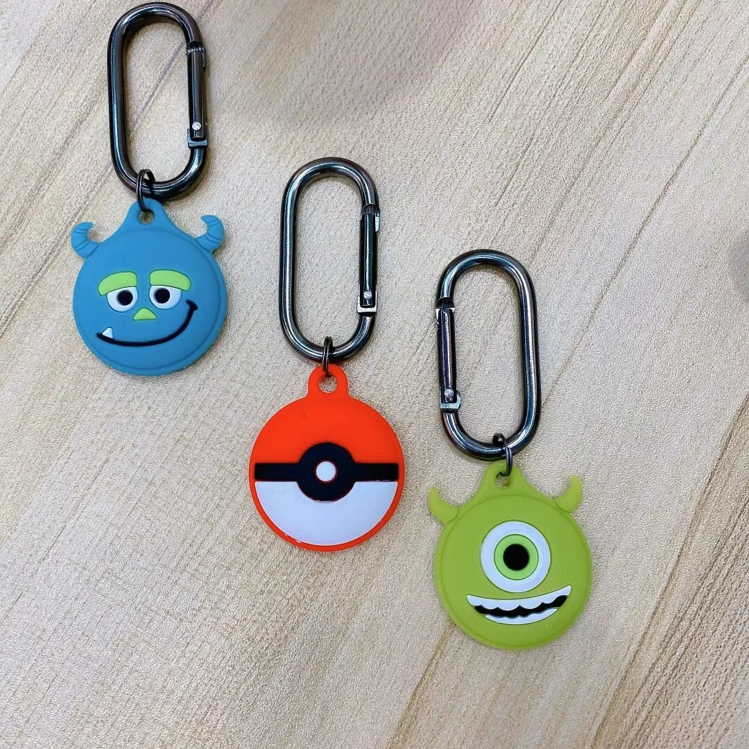 

Anti lost tracker locator soft silicone cartoon mike sully cover loop with hook for airtag case for dog