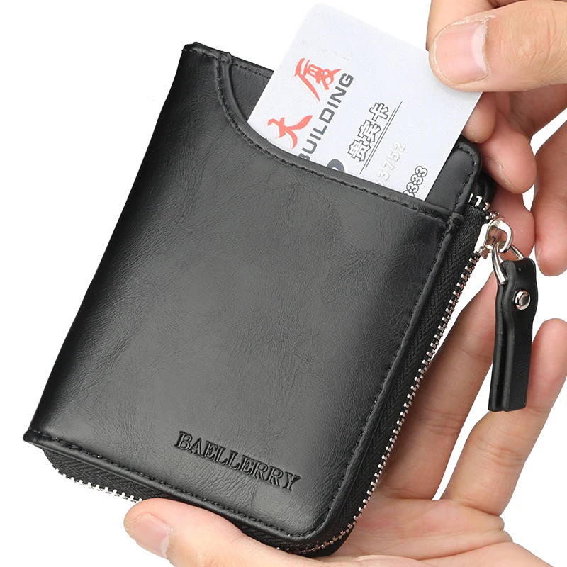 

Baellerry D3209 Short mens wallet zipper multi-functional wallet more large capacity for coin wallet men