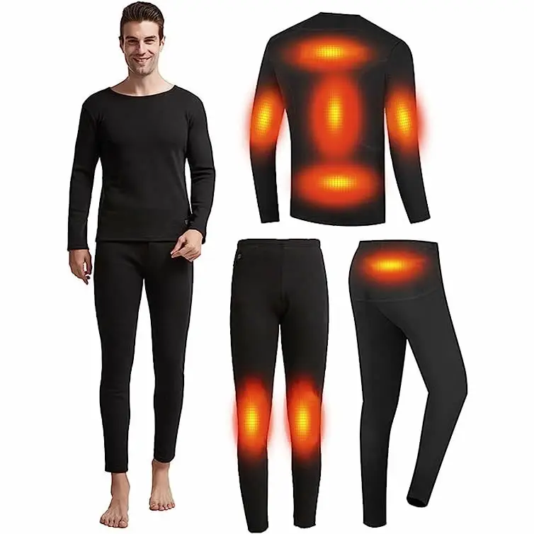 

Thermal Men Tops Electric Heating Shirts Long Sleeves Underwear Fleece Lined for Cold Weather Heated Jacket for Women