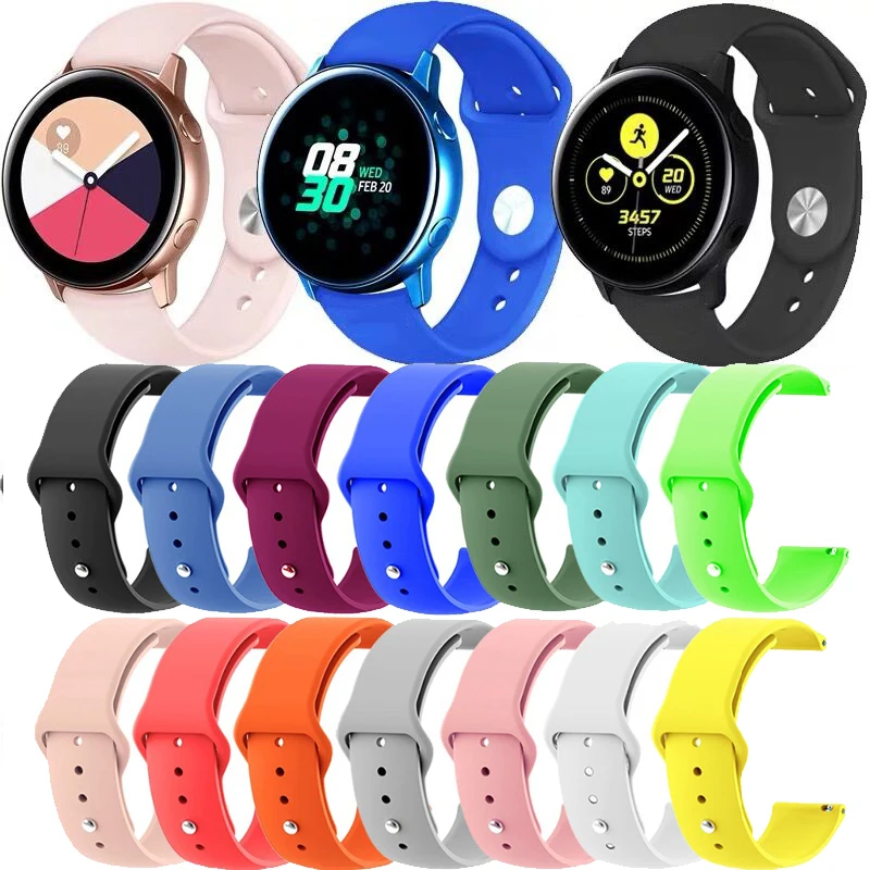 

Watch Strap Replacement 22mm Silicone Strap Sport Band waterproof watch band for Samsung Strap Band Bracelet Active 2, Optional