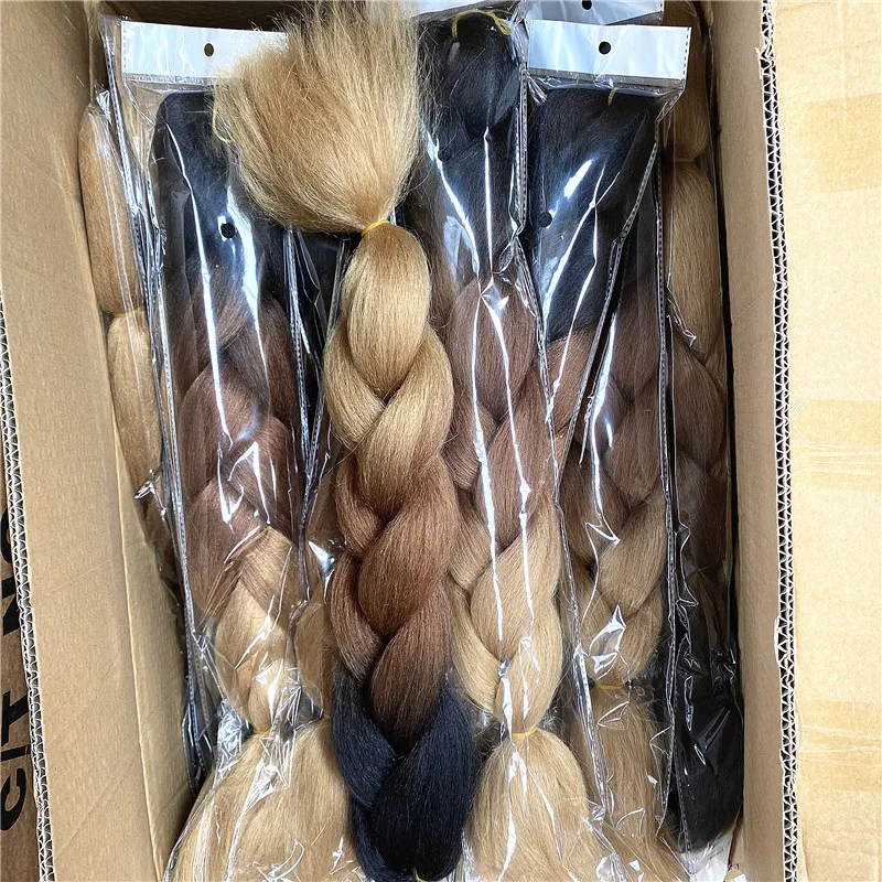 

Stock synthetic Jumbo braiding extension 48inch 100g braiding hair jumbo wholesale crochet hair, 120color stock (can customized)