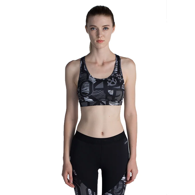 

2020 workout sublimation printed yoga bra women custom leopard pushup cup racerback hole Sports Bra Athletic apparel custom logo, Customized colors