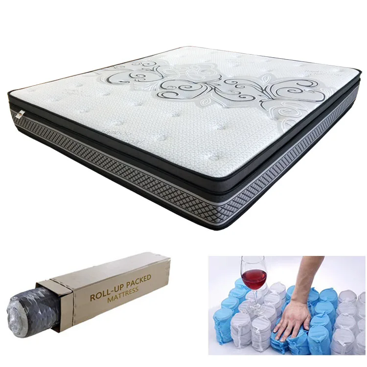 

Bedroom mattresses orthopedic hybrid cool gel memory foam pocket coil spring mattress colchones compressed in box