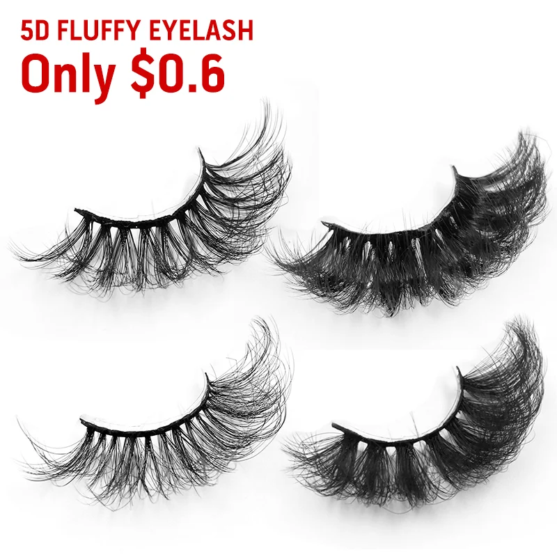 

Priavte Label Vendors Fluffy Cruelty Free Clear Band Lahes Wholesale 5D 3D 25mm Korean Faux Mink Silk Eyelash with Packaging Box