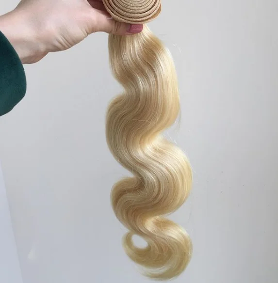 

Wholesale Cuticle Aligned Raw Virgin Body Wave 613 Blonde Natural Human Hair Weave Bundles With Frontal Closure