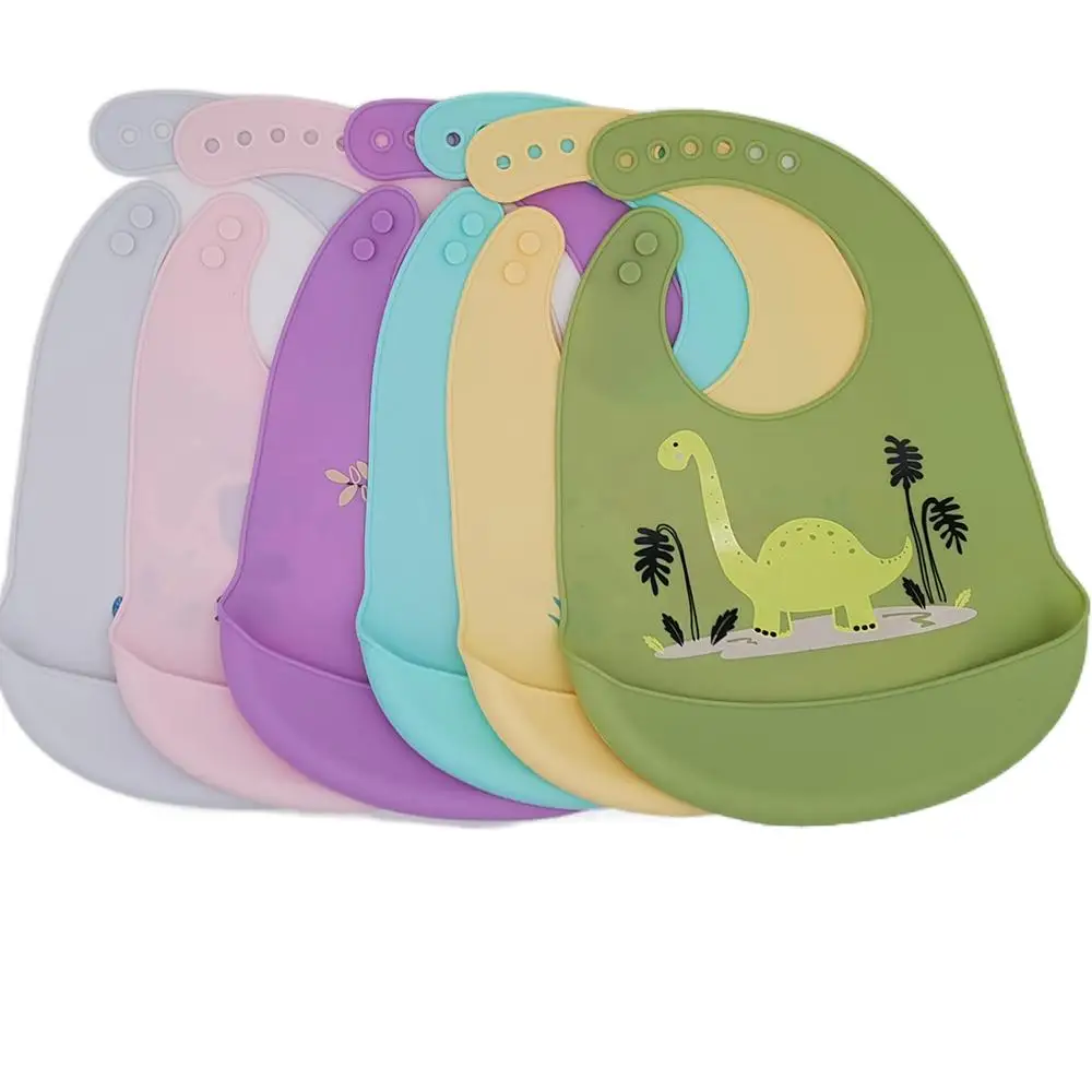 

Hot Selling Bib Set Silicon Toddlers Waterproof Baby Silicone Bibs, Grey,pink,green,yellow,purple,blue