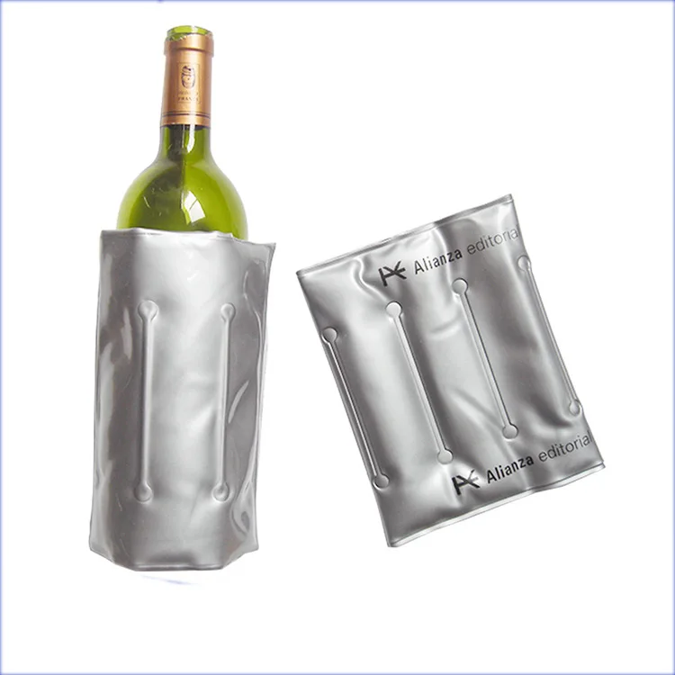 

Custom hot &cold individual single gel ice pack pack beer wine bottle cooler, Pantone color