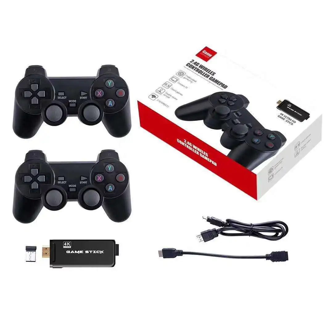 

mini game for TVbox Promotion PC Gamepad Dual 3000 games in 1 32 G card with 2.4GHZ wireless controlle