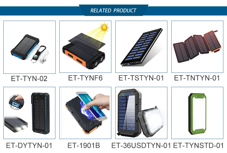 Solar Power Bank Dual USB Power Bank 20000mAh Waterproof Battery Charger External Portable Solar Panel with LED Light