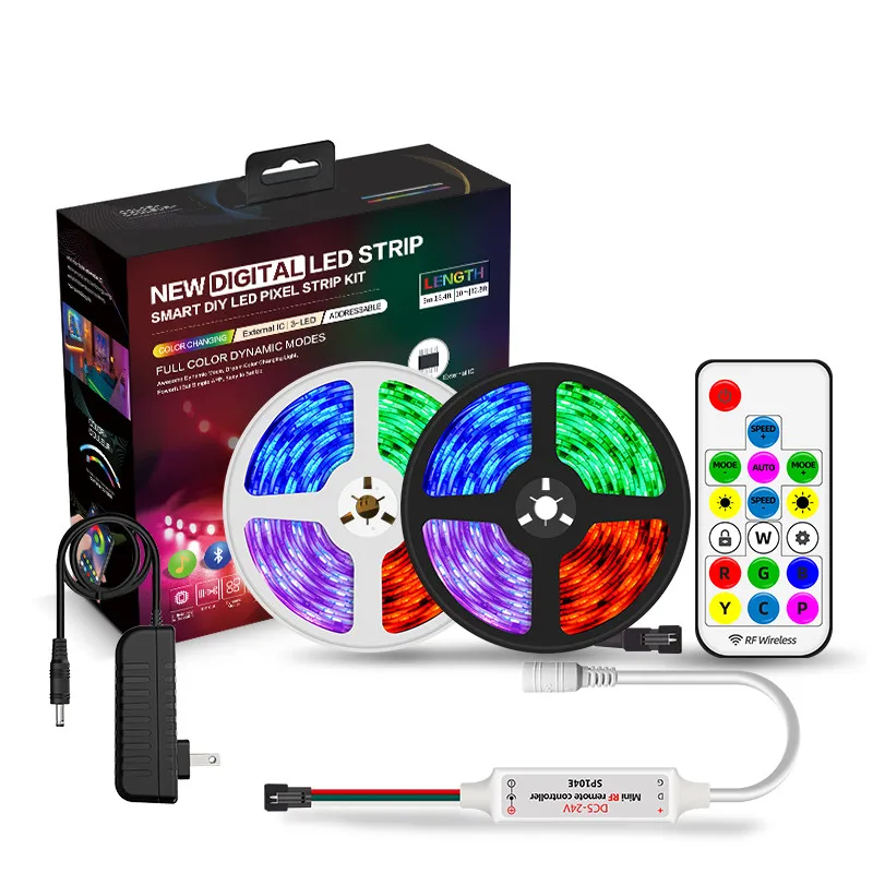 

Addressable LED Strip light RGB 5050 BT Smart Rainbow Magnetic PC Case Lighting Computer LED Strip Lights 5V