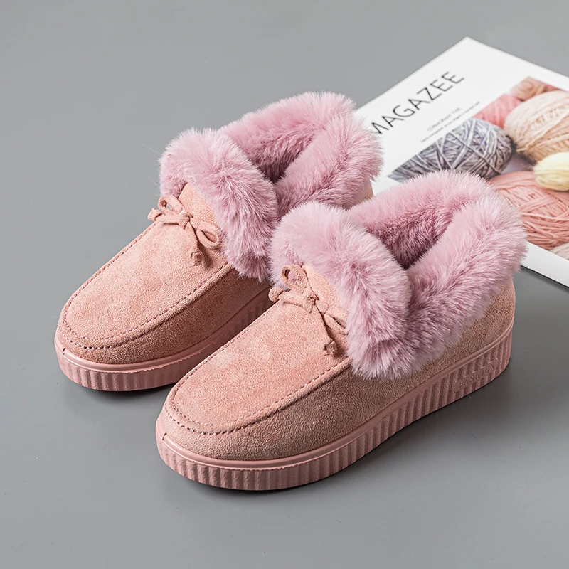 

Big Size From 35 To 43 Cute Wind And Furry Warm Non-slip Cotton Shoes