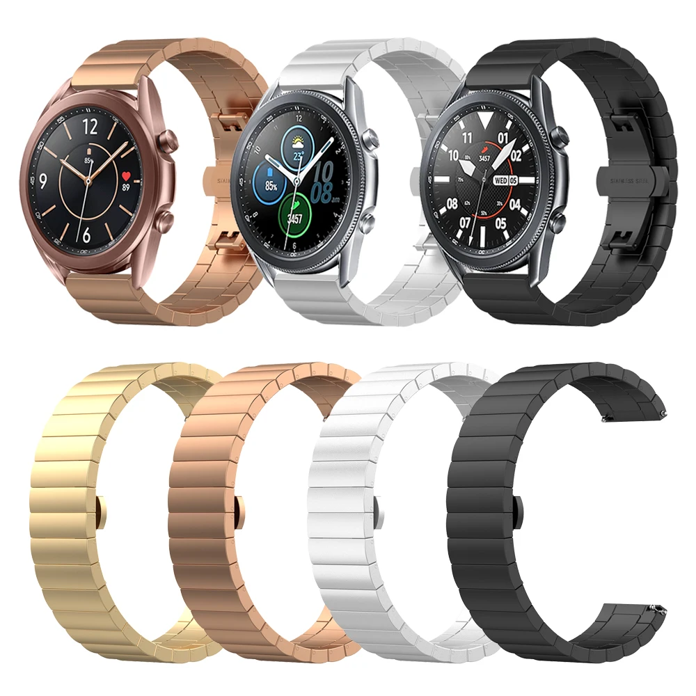 

Metal stainless steel Strap Band for Samsung Galaxy Watch 3 45mm 41mm SM-R840 SM-R850 Bracelet Replaceable watchbands 22mm 20mm, Optional