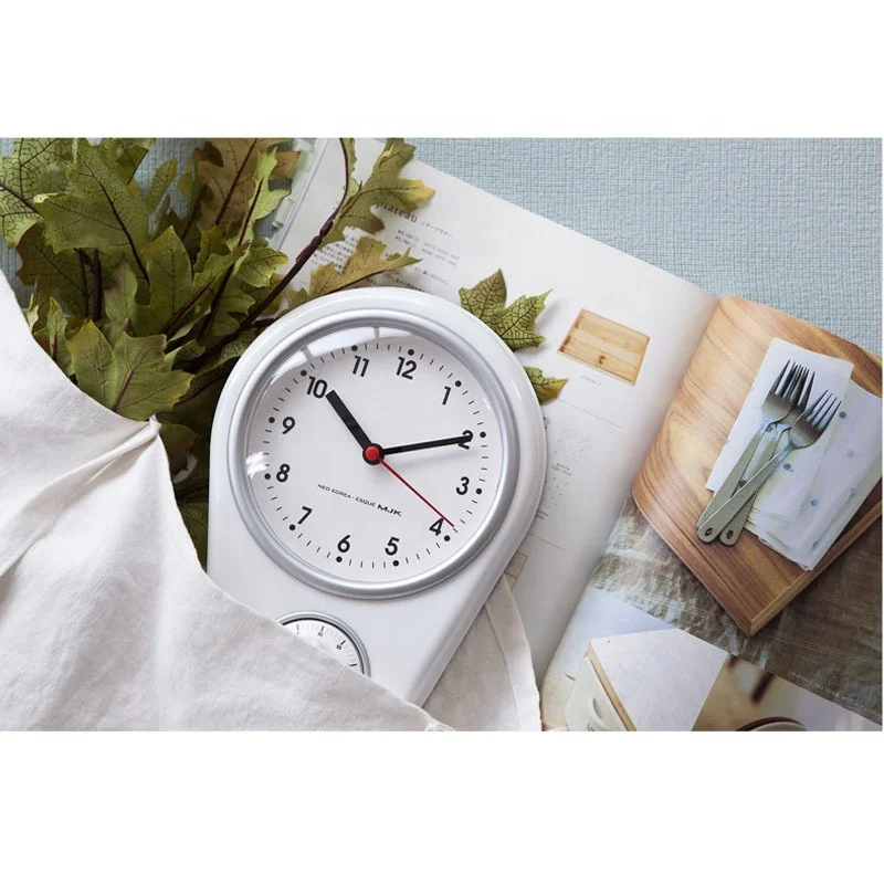 

2021 Modern Vintage Home Kitchen Clock Quartz Alarm Time Timer Timed Alarm Clock Home Decorate Countdown Mini Wall Clock