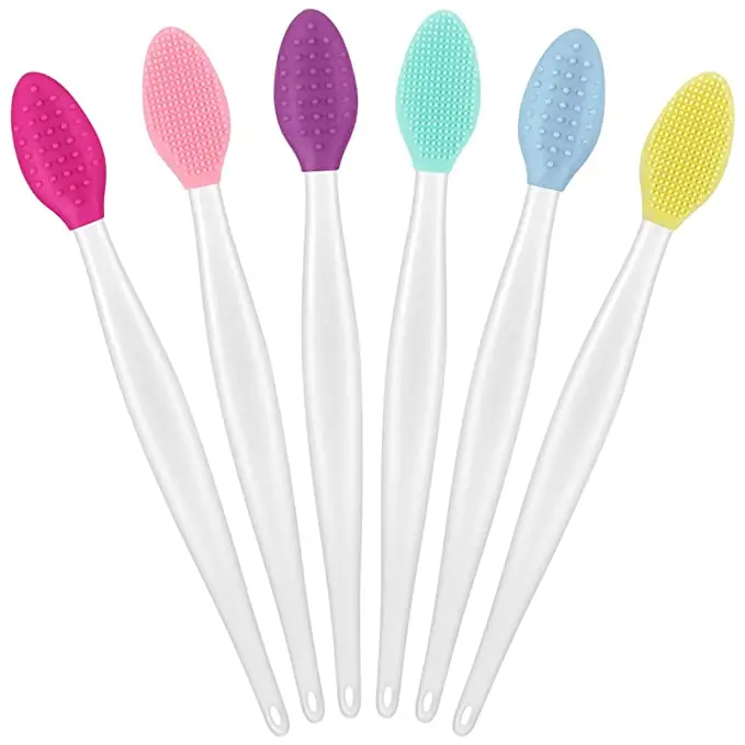 

Popular Nose Blackhead Remove Nose Cleaning Brush Double Side Mini Exfoliating Lip Brush Silicone Lip Scrub Brush Tool