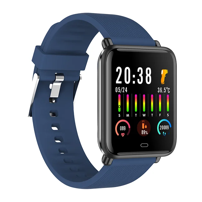 

New Body Skin Temperature Measure Bracelet Heart Rate Blood Oxygen Tracker BT Watches Q9T PK smart watch B57